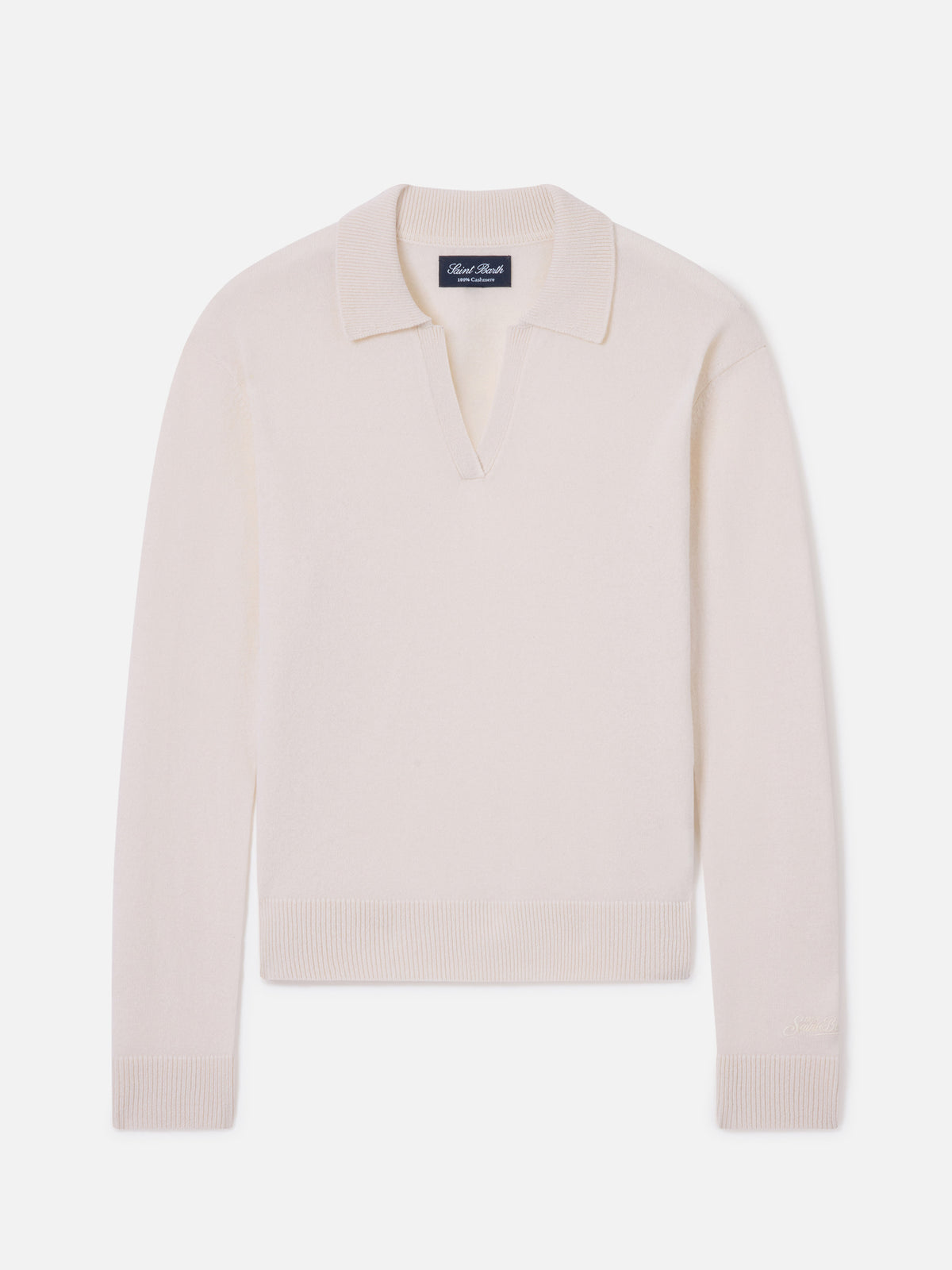 Off white Eze cashmere polo collar knit