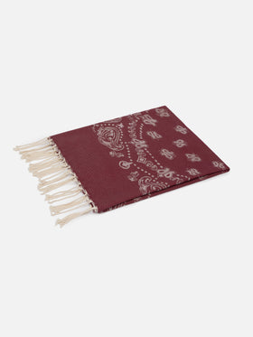 Foutas cotton beach towel with bandanna jacquard