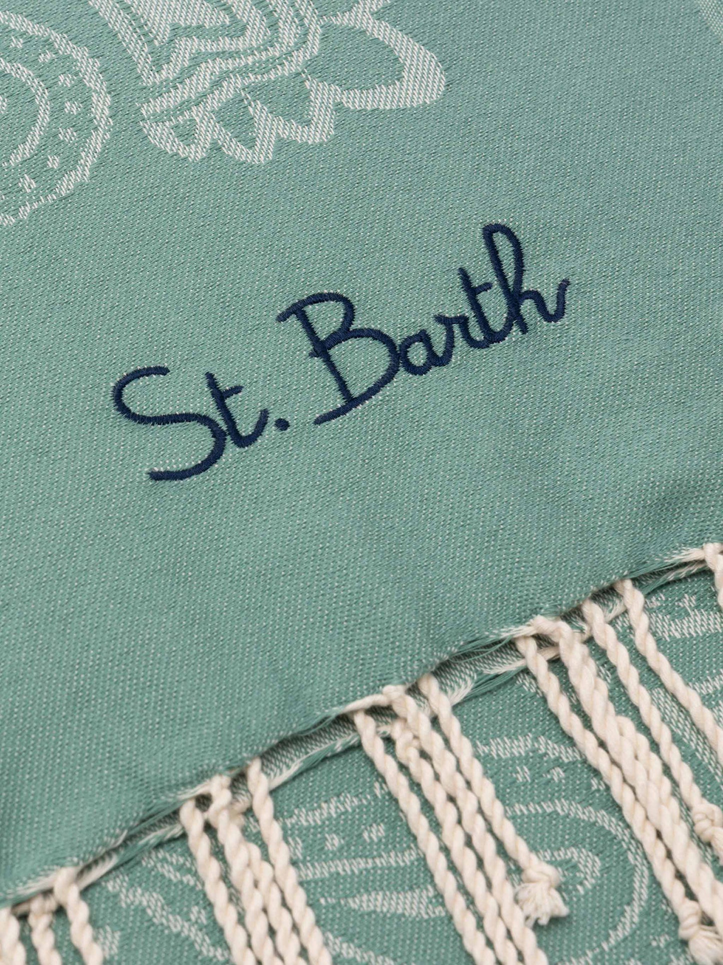 Foutas cotton beach towel with bandanna jacquard
