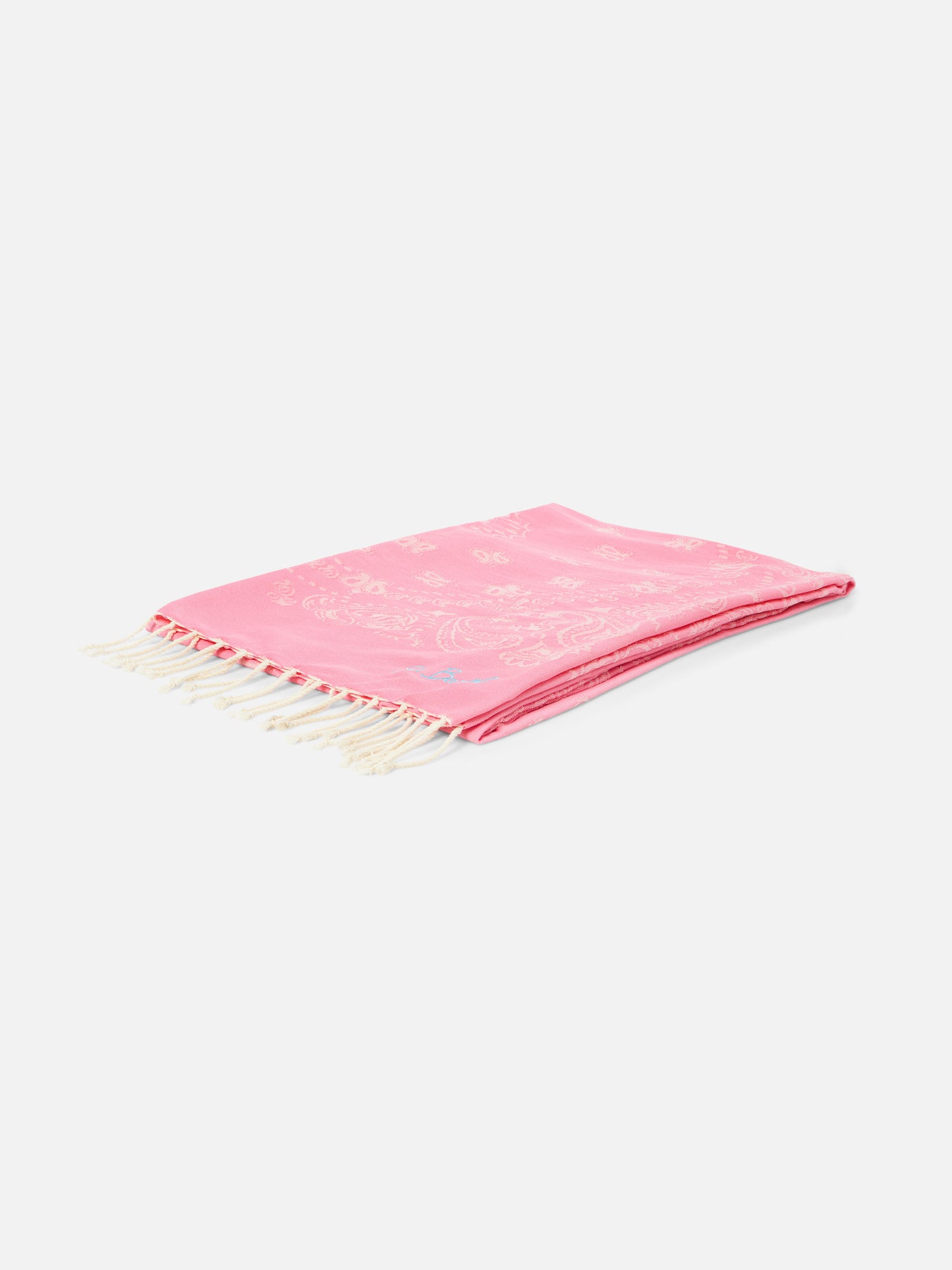 Foutas cotton beach towel with bandanna jacquard