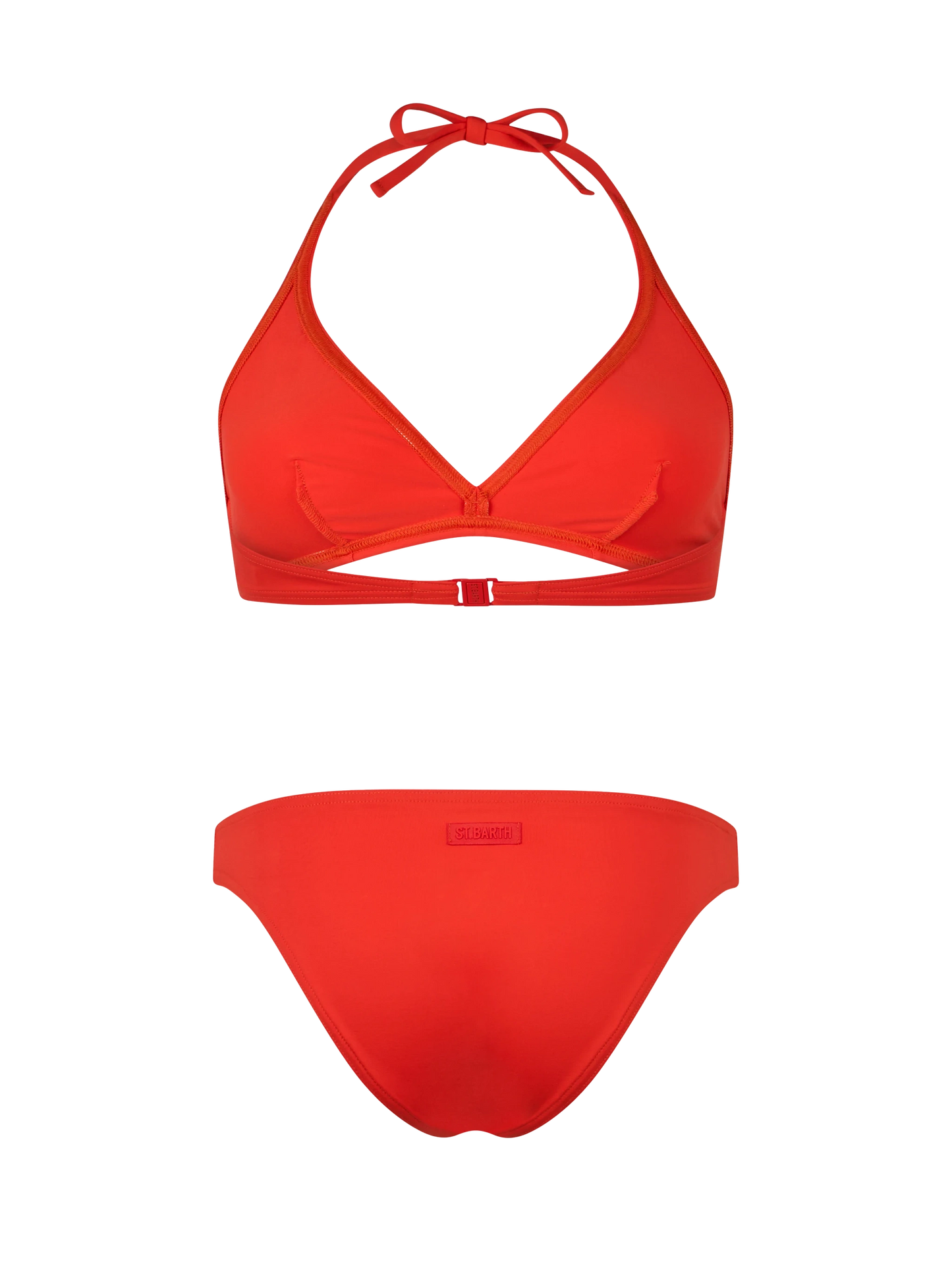 Orangefarbener Triangel-Bralette-Bikini für Damen von Gaia Maia