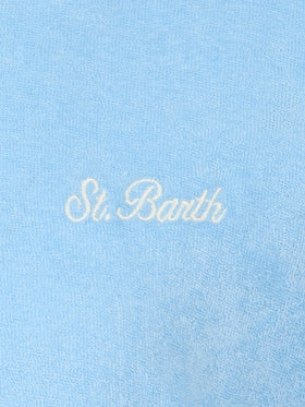 Boy light blue terry t-shirt Gary with St. Barth embroidery - MC2 Saint Barth
