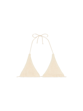 Woman white crinkle triangle top Guiana - MC2 Saint Barth