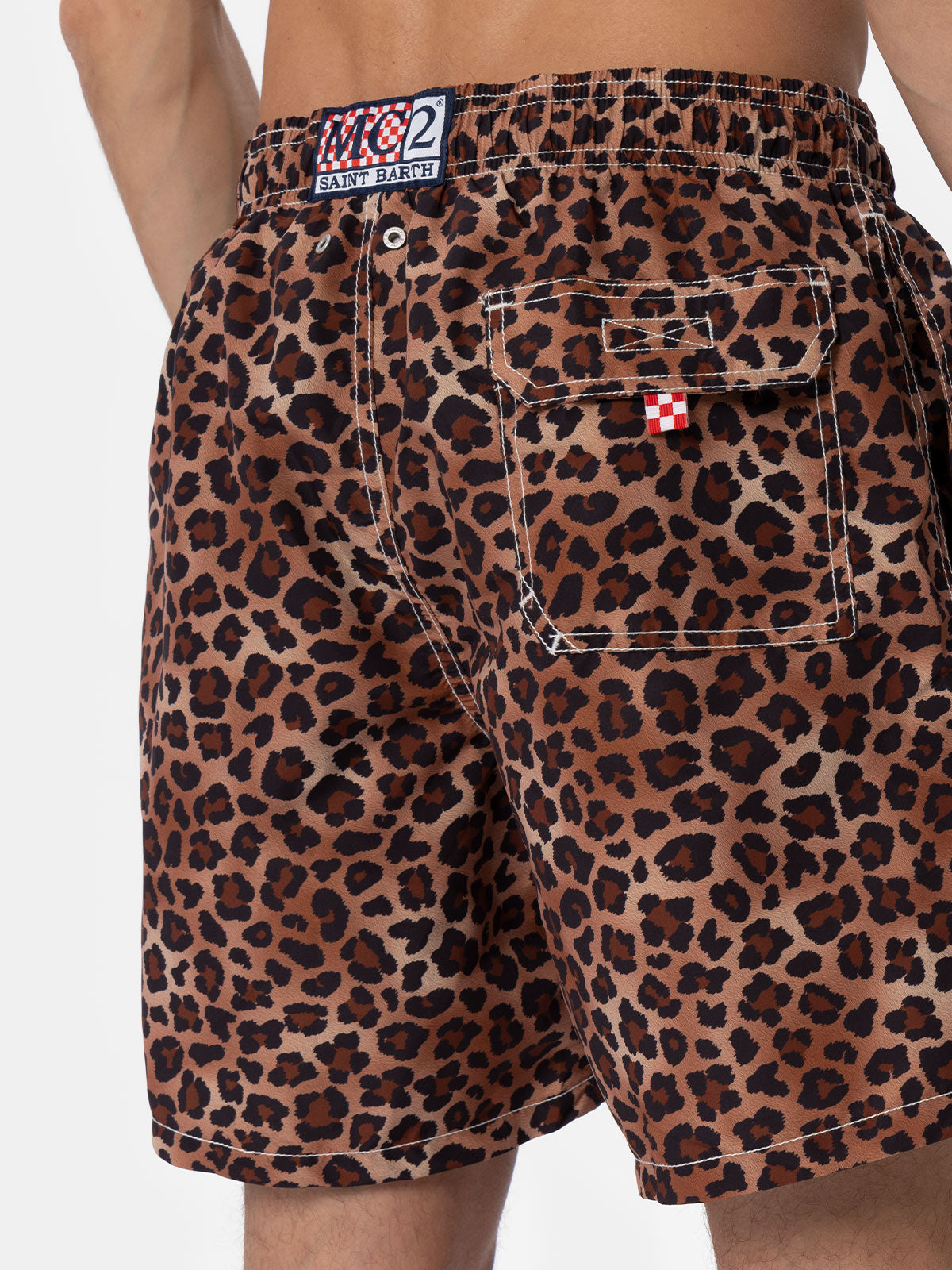 Man mid-length Gustavia swim-shorts with animalier print - MC2 Saint Barth