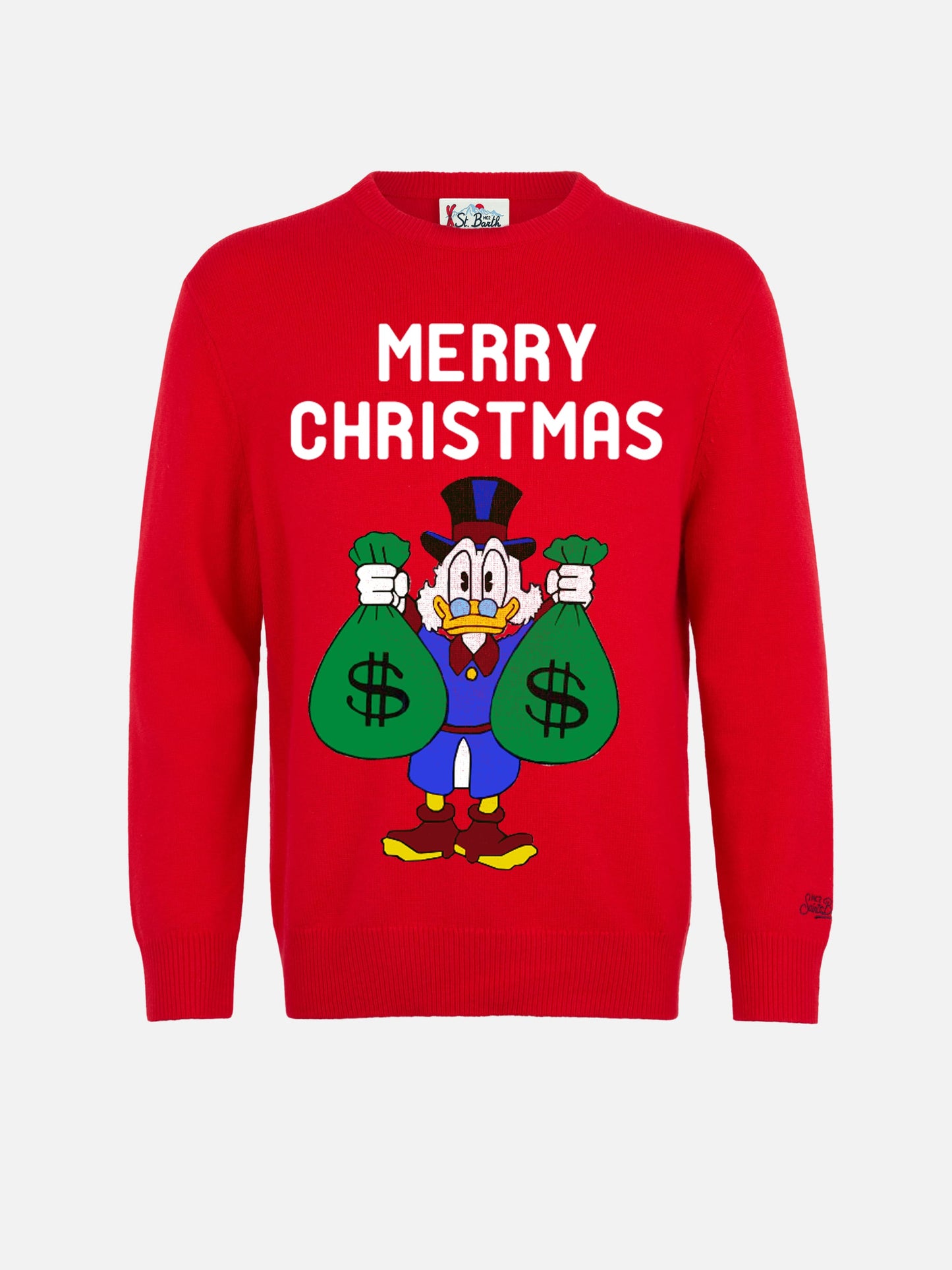 Crewneck sweater with Uncle Scrooge Merry Christmas jacquard | DISNEY SPECIAL EDITION