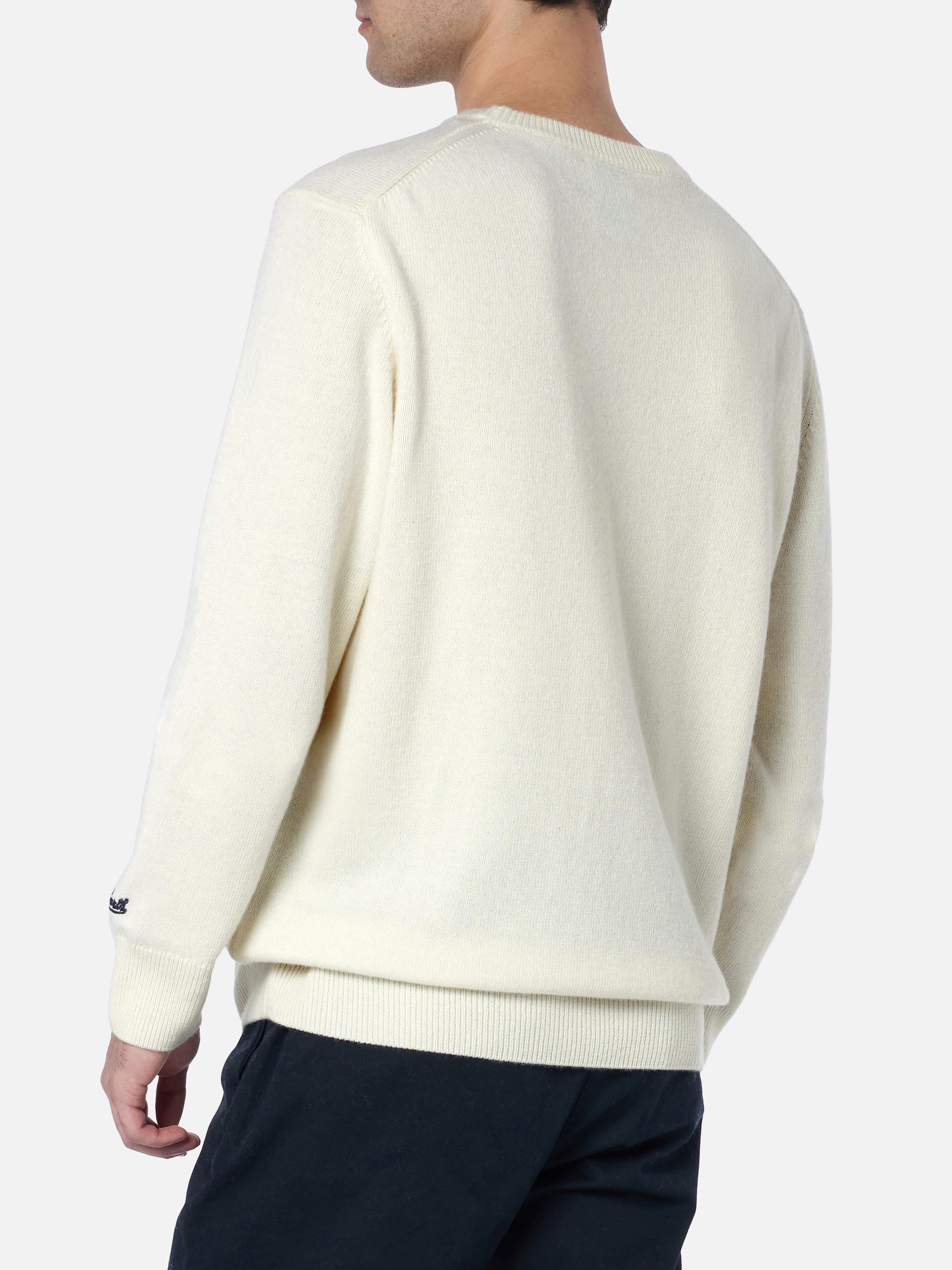 Man sweater Heron with Vacanze di Natale jacquard | VACANZE DI NATALE SPECIAL EDITION - MC2 Saint Barth