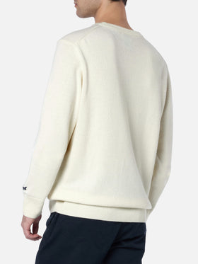 Man sweater Heron with Vacanze di Natale jacquard | VACANZE DI NATALE SPECIAL EDITION - MC2 Saint Barth