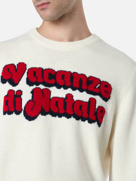 Man sweater Heron with Vacanze di Natale jacquard | VACANZE DI NATALE SPECIAL EDITION - MC2 Saint Barth