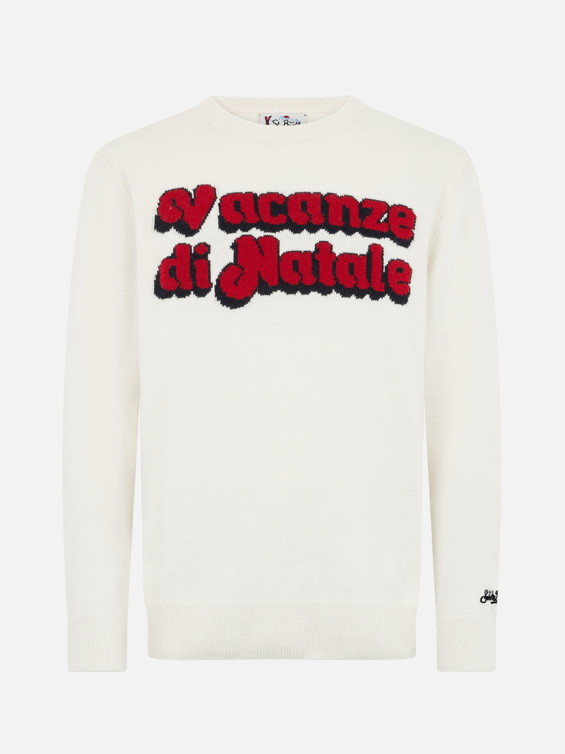 Man sweater Heron with Vacanze di Natale jacquard | VACANZE DI NATALE SPECIAL EDITION - MC2 Saint Barth