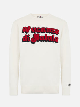 Man sweater Heron with Vacanze di Natale jacquard | VACANZE DI NATALE SPECIAL EDITION - MC2 Saint Barth