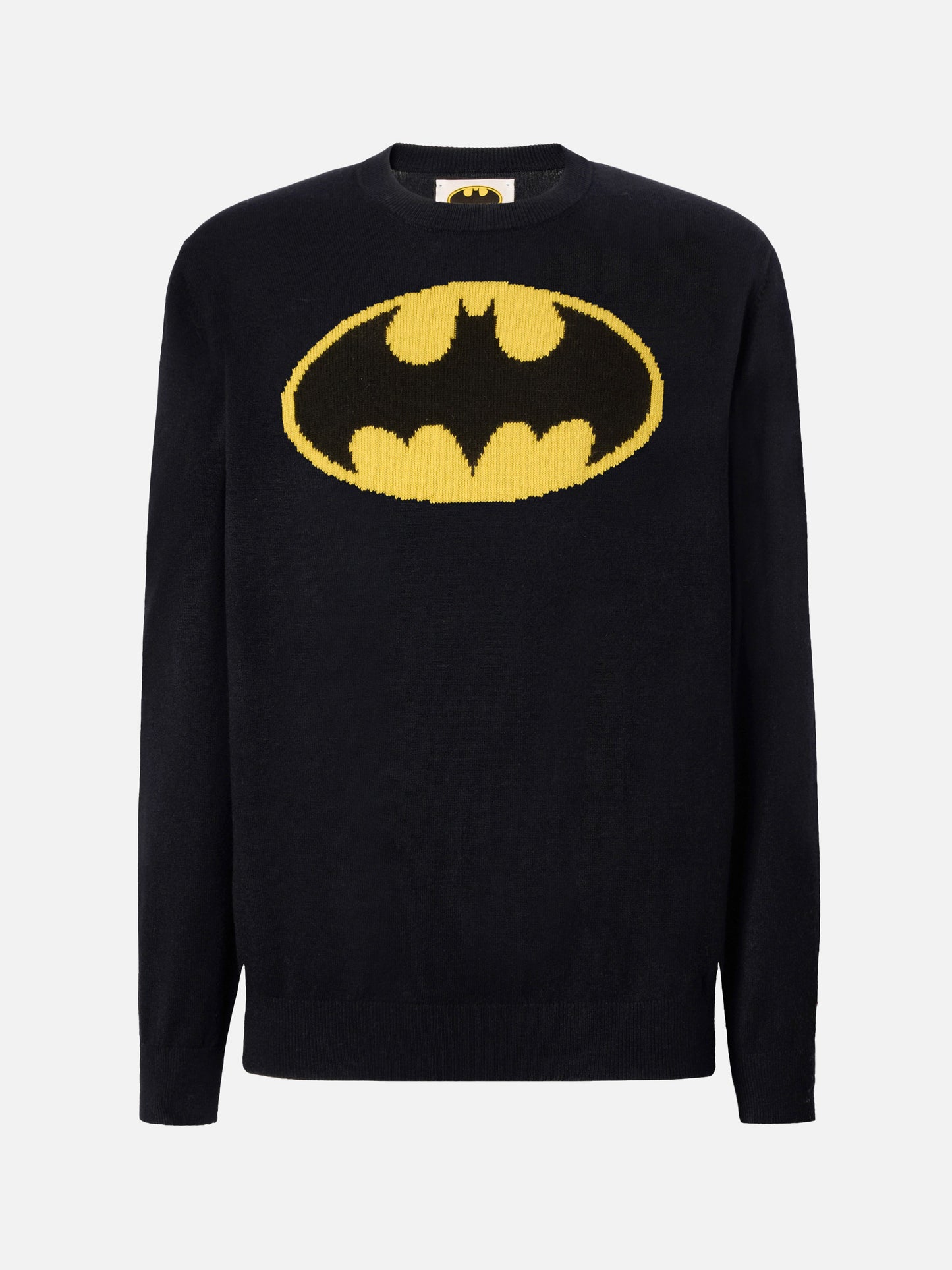 Schwarzer Heron-Pullover mit Rundhalsausschnitt und Batman-Stickerei | BATMAN SPECIAL EDITION