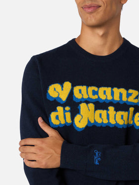 Man sweater Heron with Vacanze di Natale jacquard | VACANZE DI NATALE SPECIAL EDITION - MC2 Saint Barth