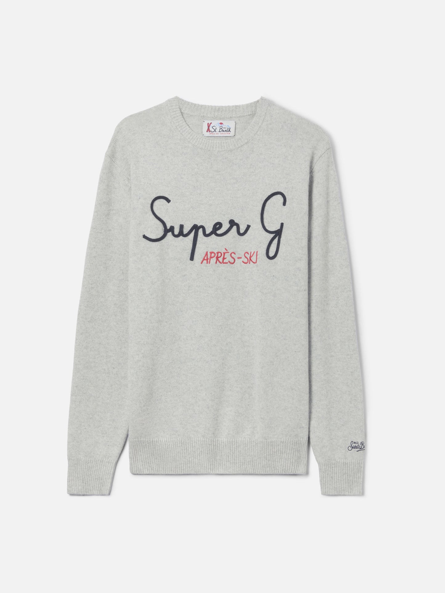 Light grey sweater Heron with super G embroidery | SUPER G SPECIAL EDITION