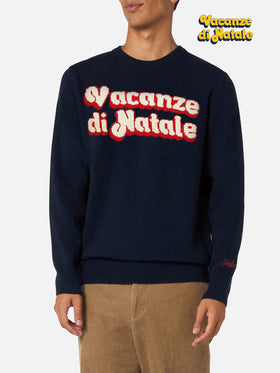 Crewneck sweater Heron with Vacanze di Natale jacquard | VACANZE DI NATALE SPECIAL EDITION