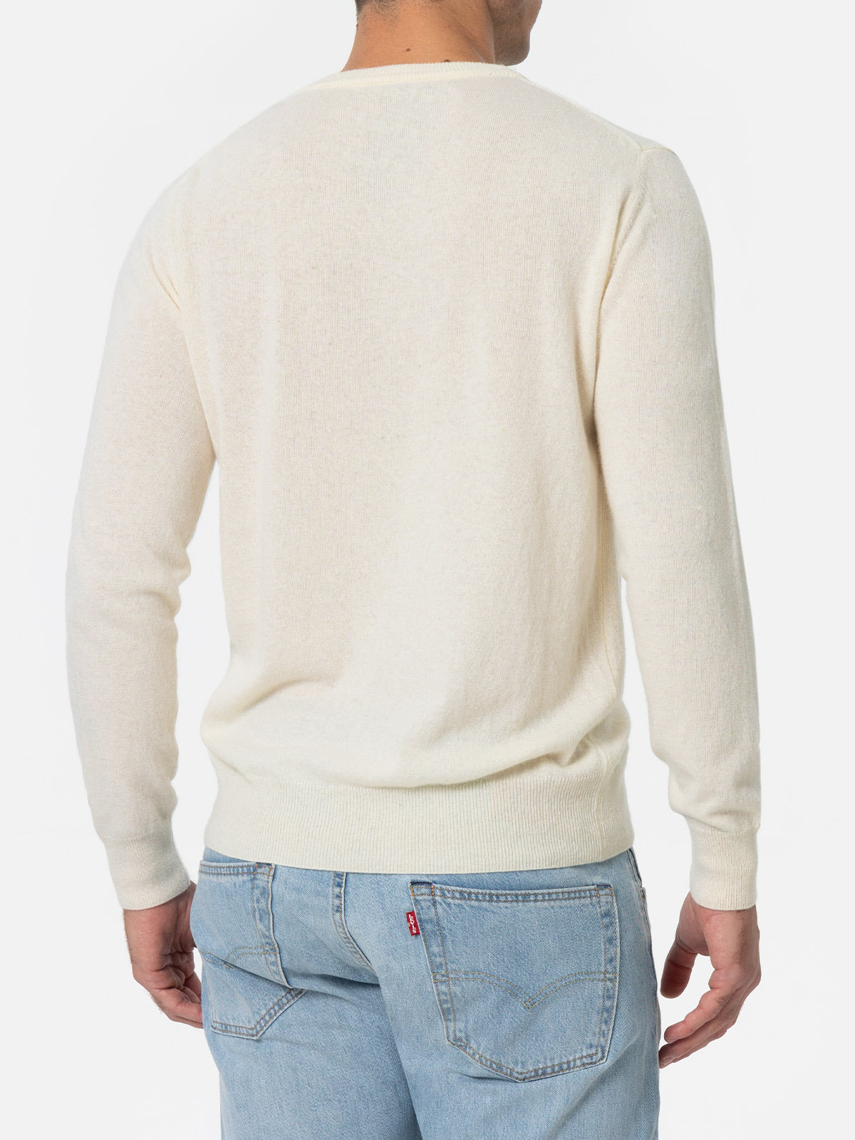 Man white sweater Heron with Snoopy tennis champ embroidery | SNOOPY PEANUTS SPECIAL EDITION - MC2 Saint Barth