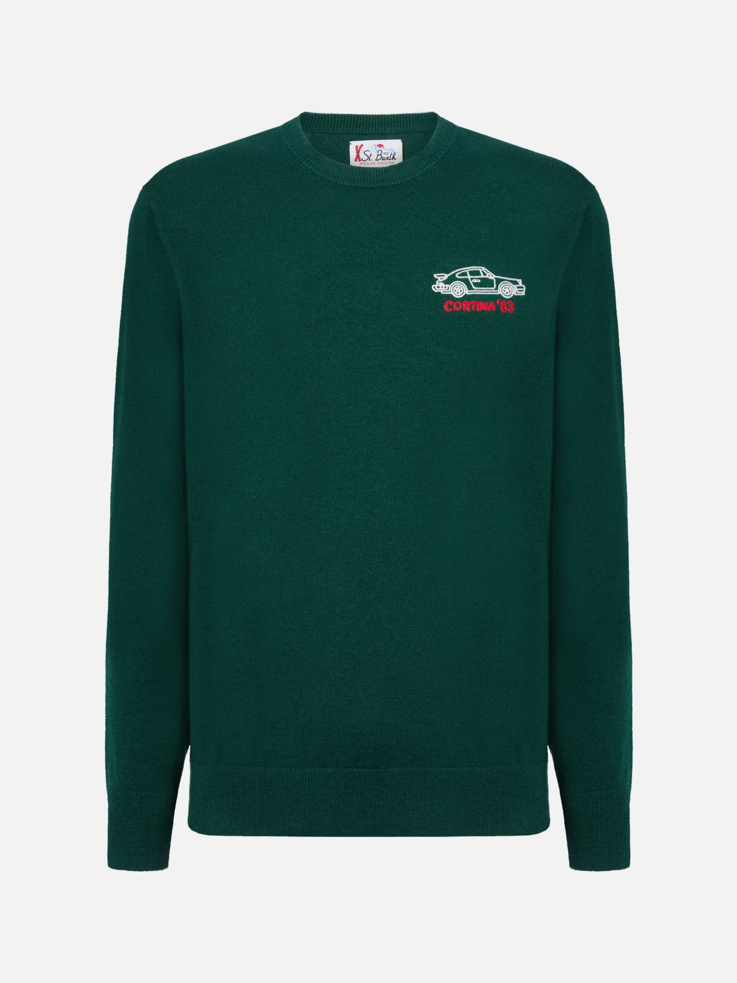 Crewneck sweater Heron Light with Cortina '83 embroidery