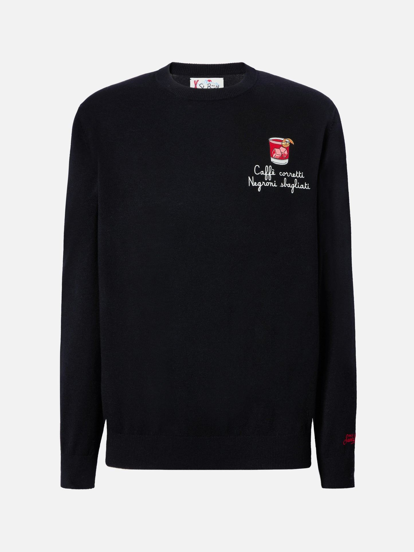 Maglione a girocollo Heron Light con ricamo Caffè Corretti Negroni Sbagliati