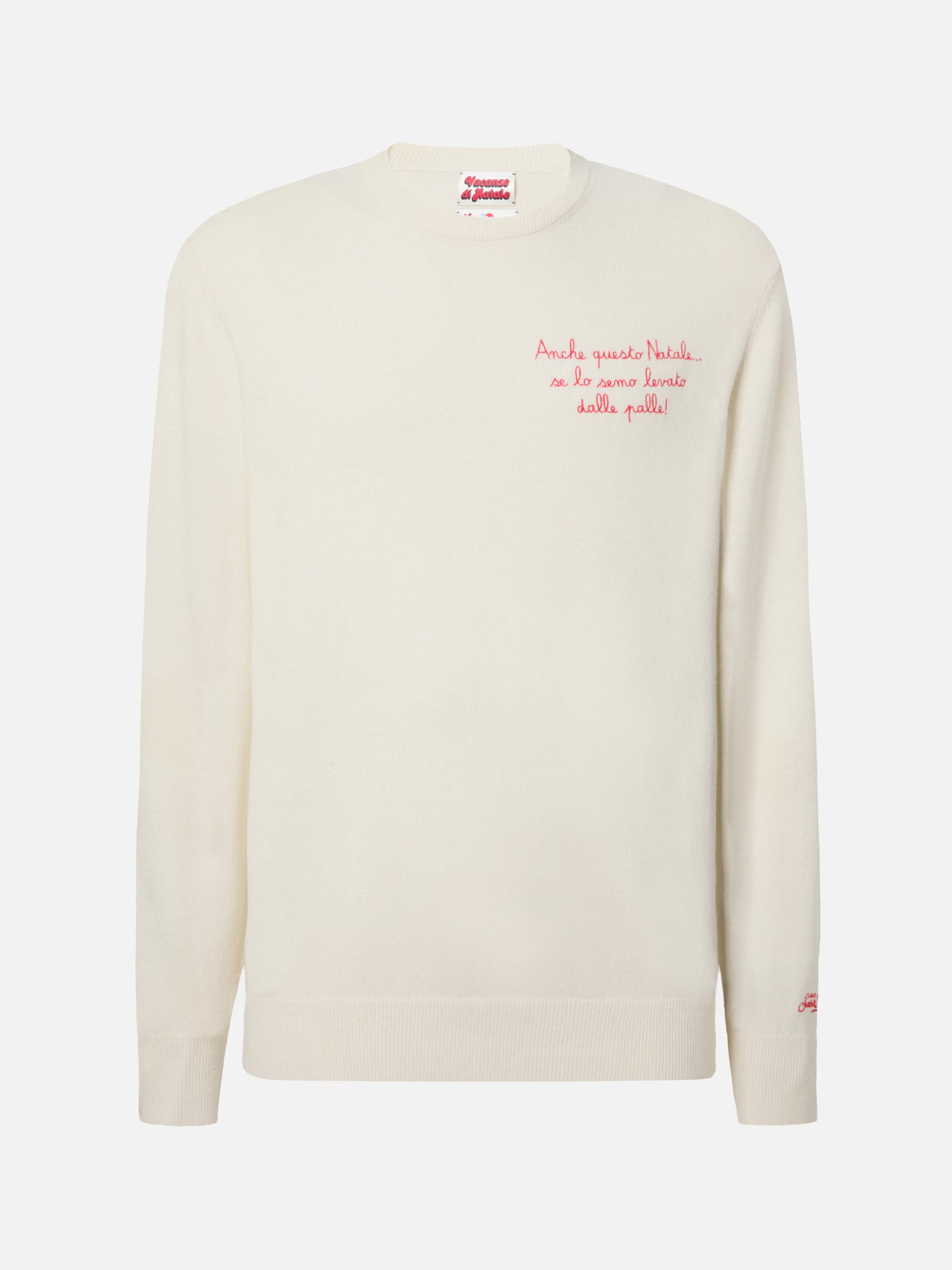 Crewneck Heron Light with Anche questo Natale se lo semo levato dalle palle! embroidery | VACANZE DI NATALE SPECIAL EDITION