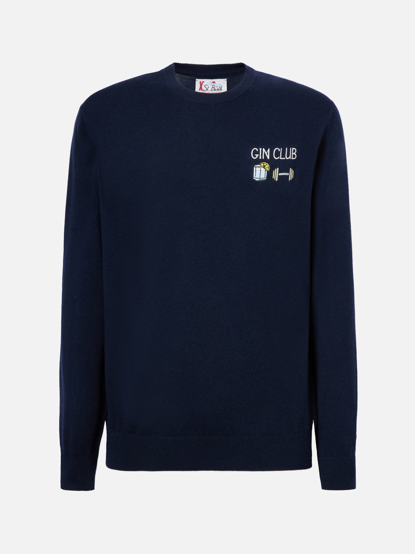 Crewneck sweater Heron Light with Gin Club embroidery
