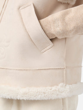 Hesketh faux-shearling gilet with western embroidery