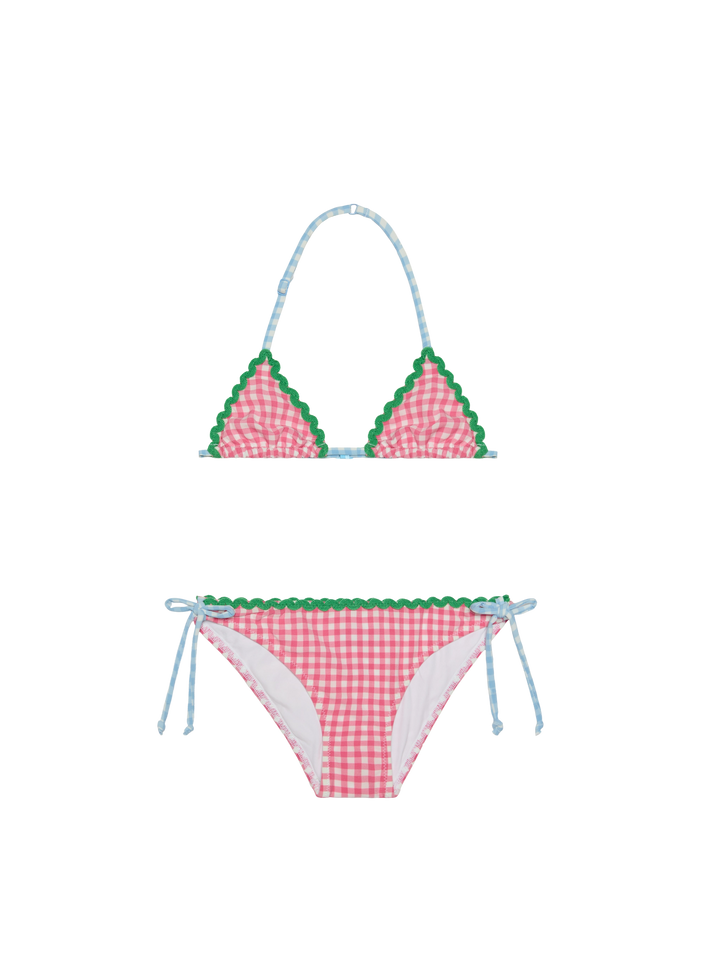 Mädchen-Bikini mit Wellenbesatz