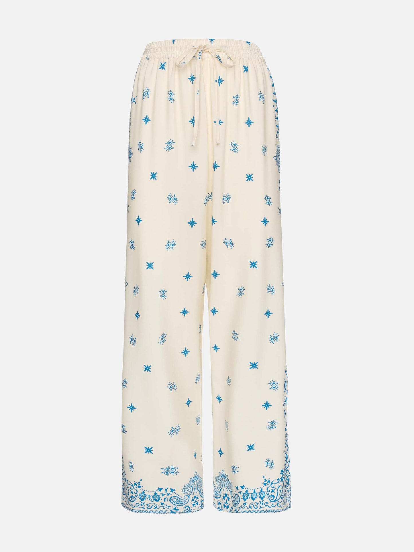 Ikaria wide-leg pants with bandanna placed print