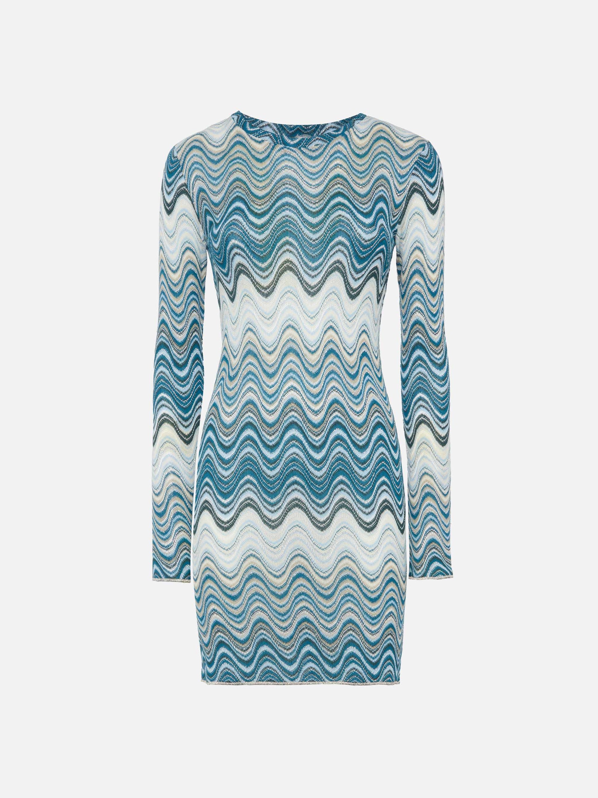 Imany raschel mini dress in teal hues - MC2 Saint Barth