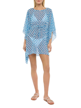 Iria cotton silk kaftan with floral print - MC2 Saint Barth