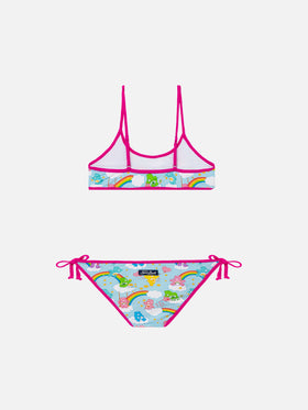 Girl bralette bikini with bears and rainbows | CARE BEARS SPECIAL EDITION - MC2 Saint Barth