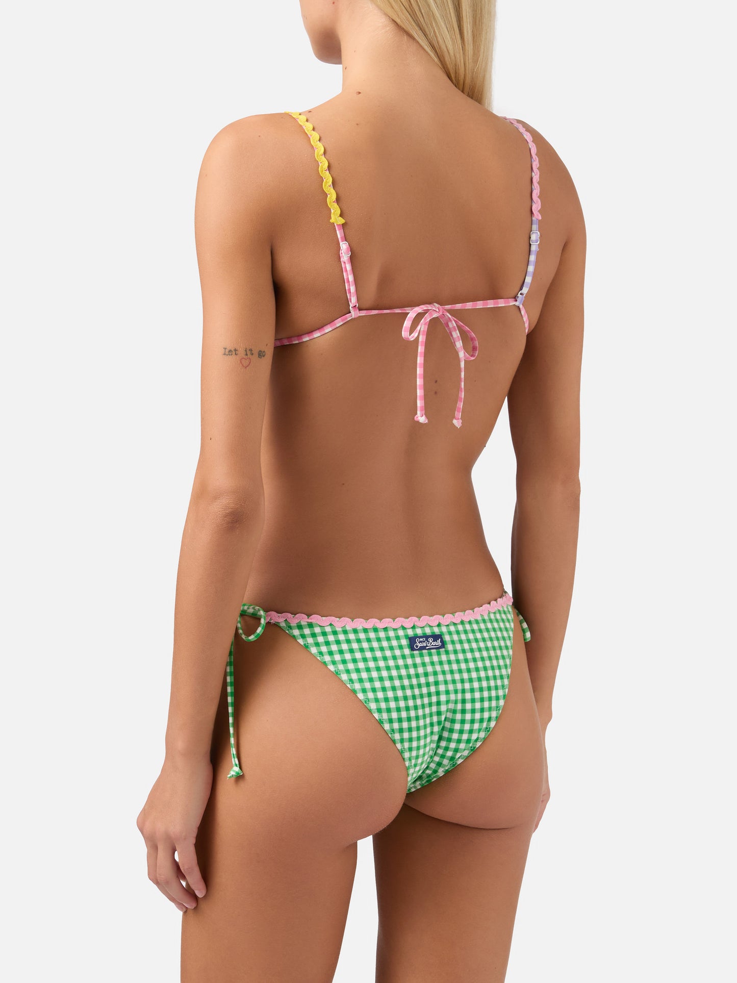 Triangle bikini Janet Norah with gingham print