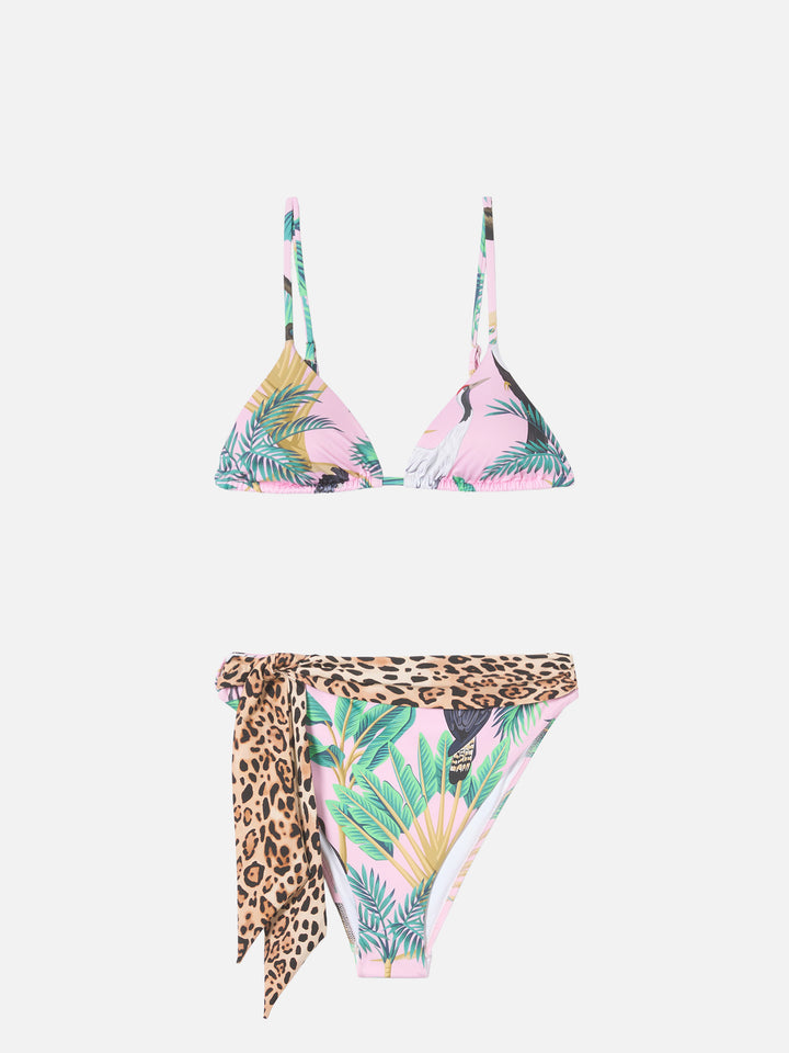 Bikini a triangolo Janet Sienna con stampa tropicale