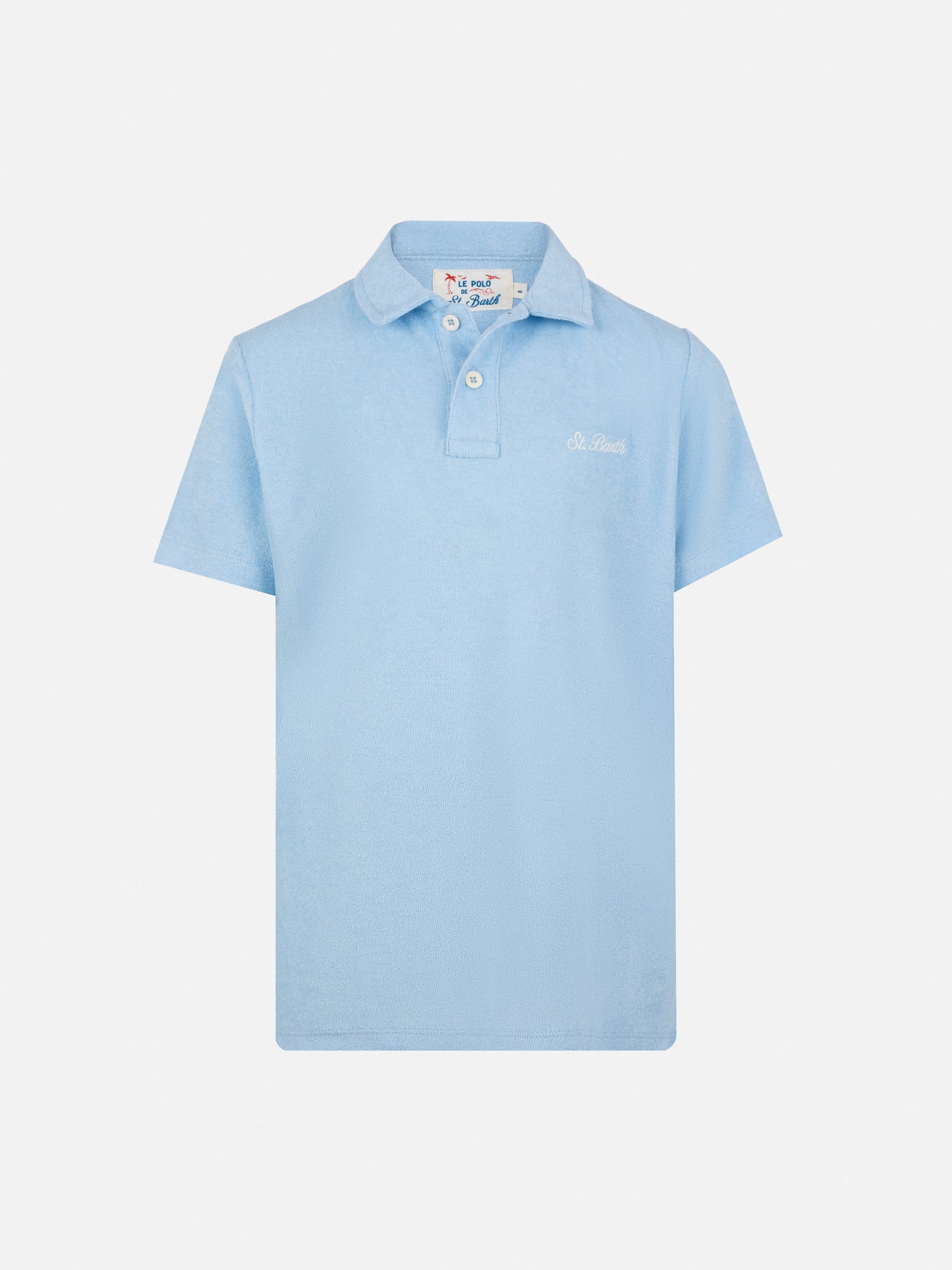Jeremy Jr light blue terry polo shirt - MC2 Saint Barth