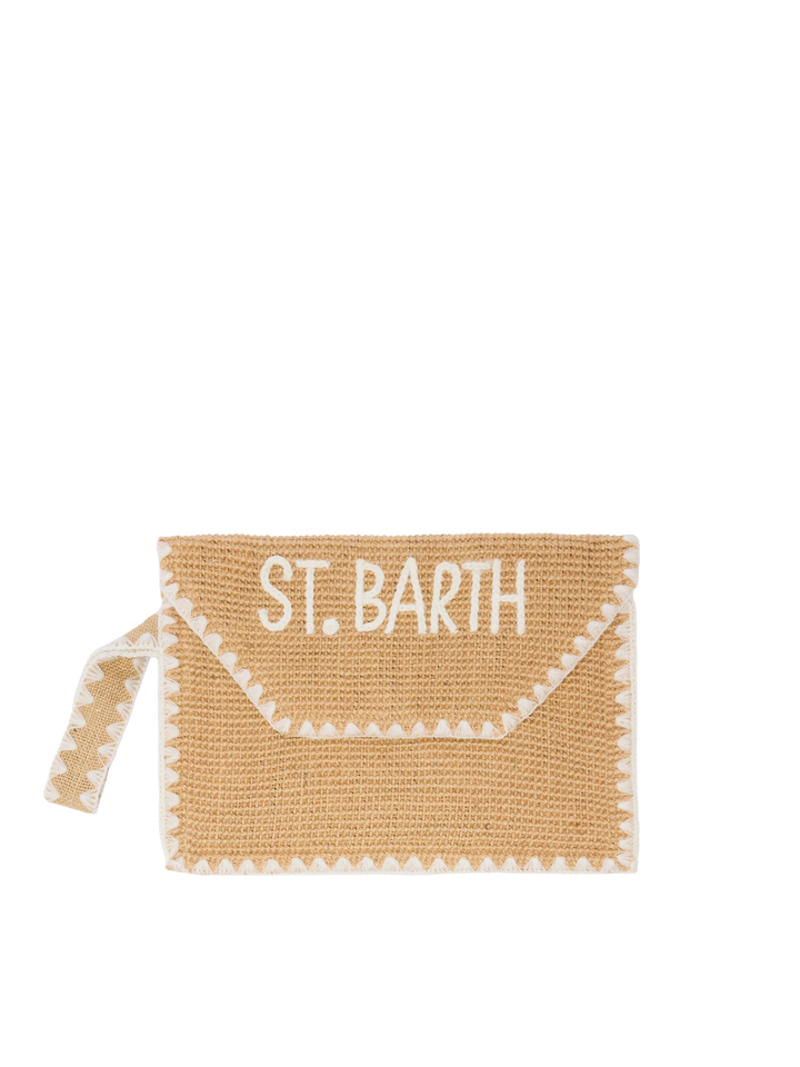 Jute Envelope pouch with trim