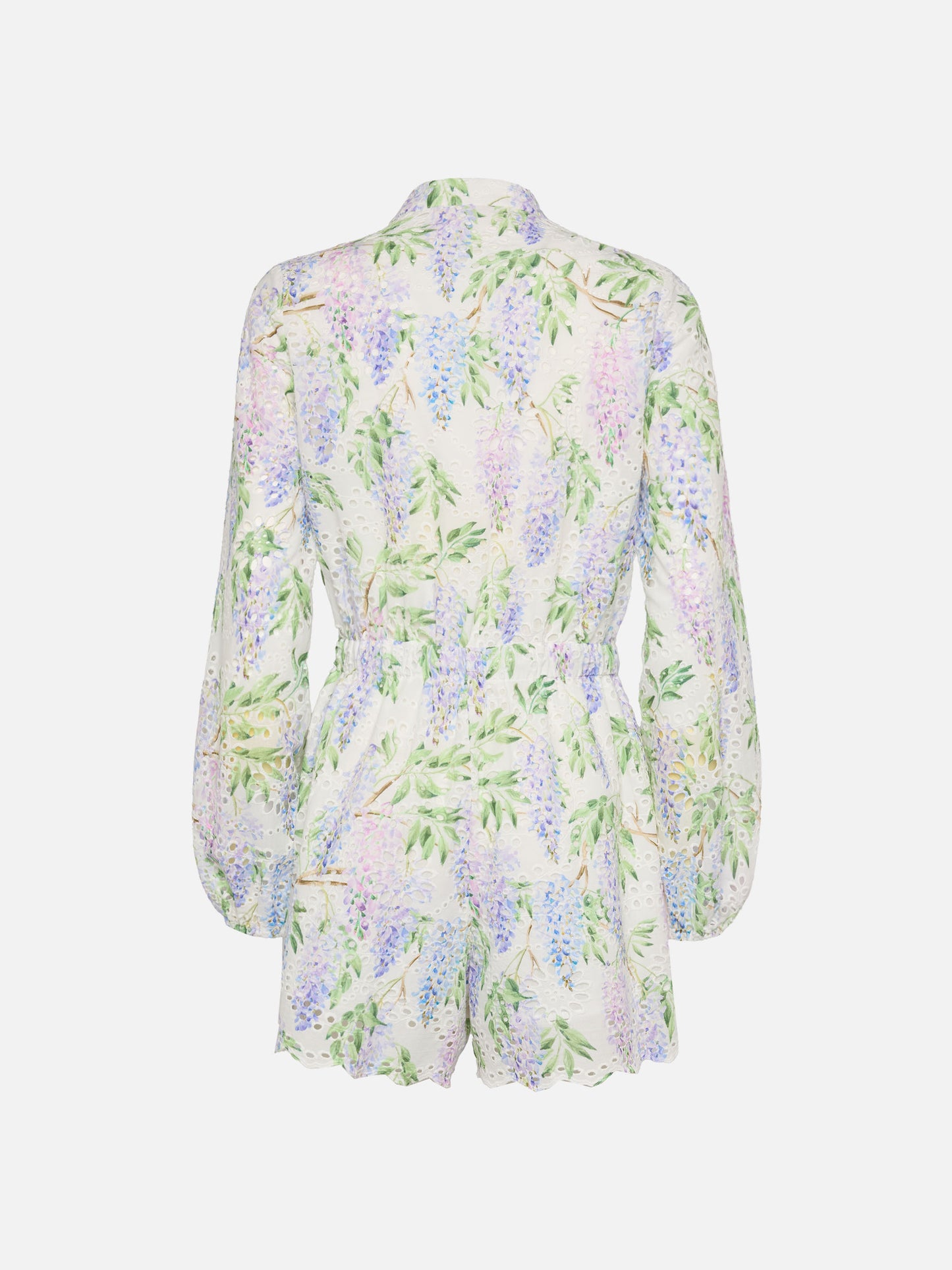 Julian Sangallo lace cotton playsuit with floral print - MC2 Saint Barth