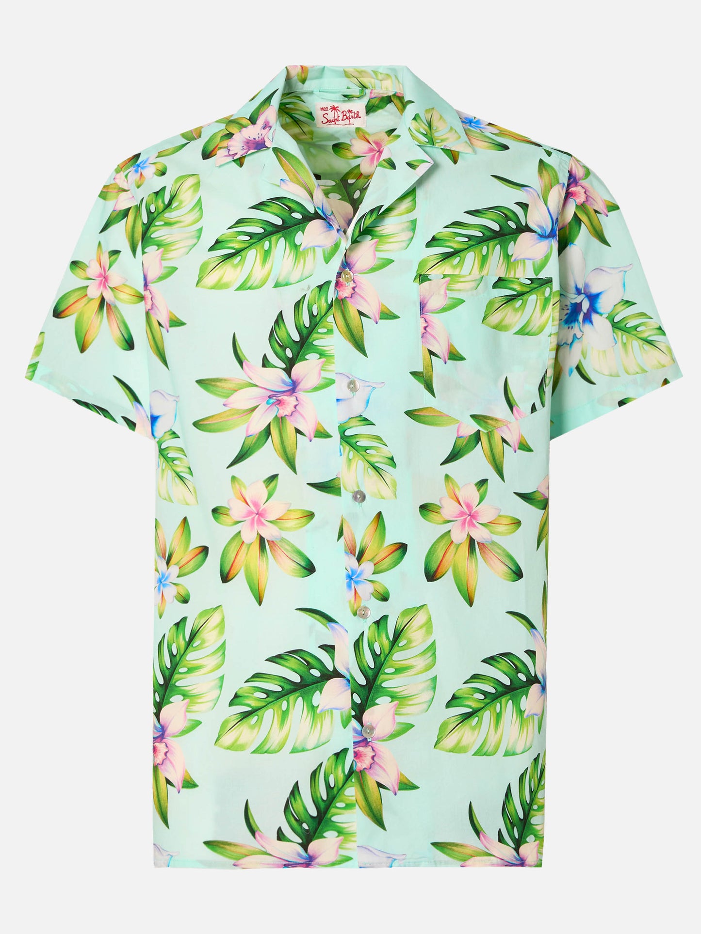 Kalea cotton shirt with floral print
