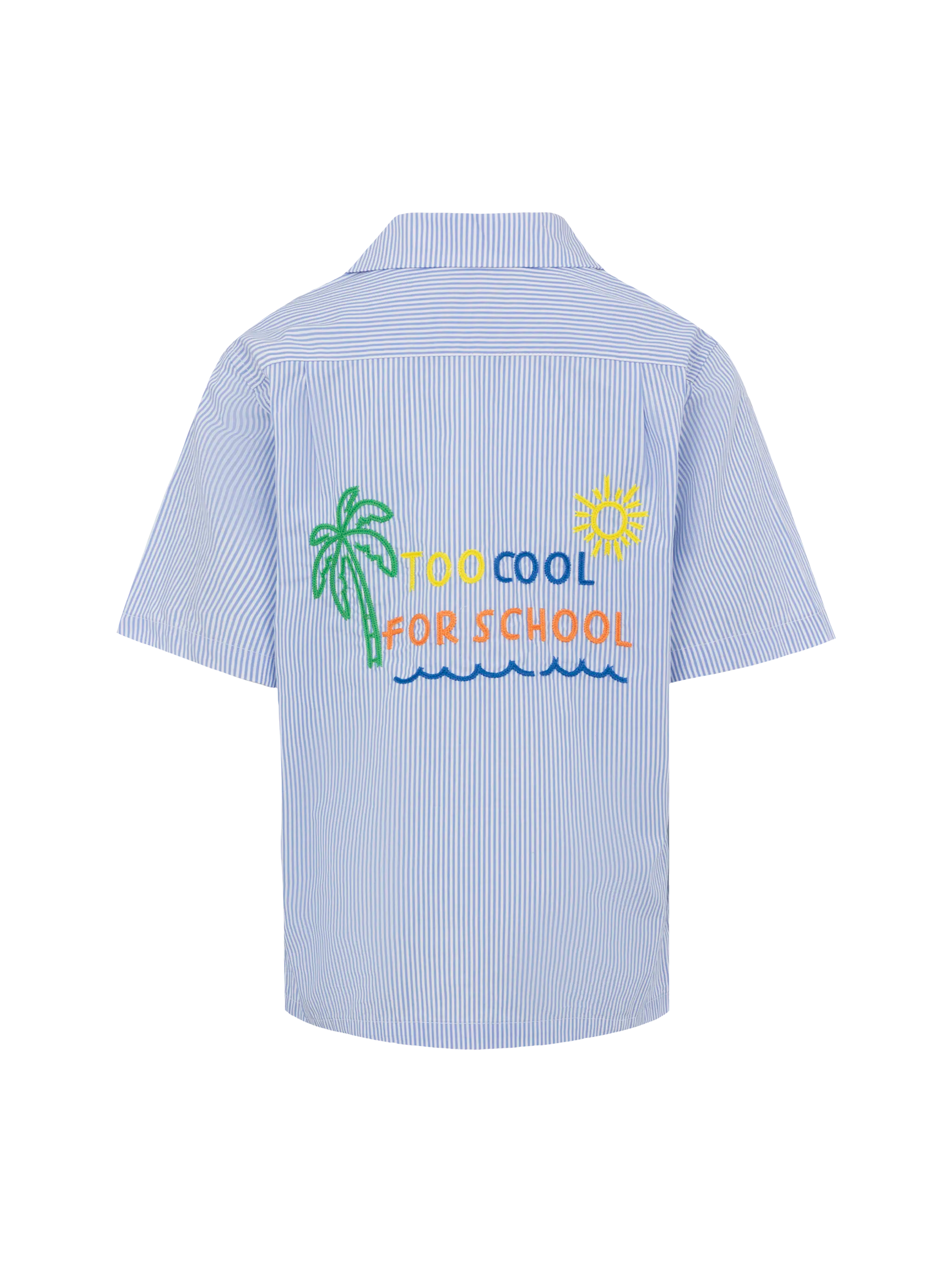 Kalea cotton shirt with Too Cool for School embroidery - MC2 Saint Barth