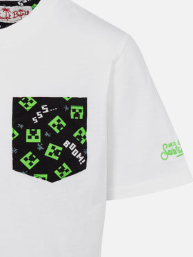 Kea cotton t-shirt with Minecraft printed pocket | MINECRAFT SPECIAL EDTION - MC2 Saint Barth