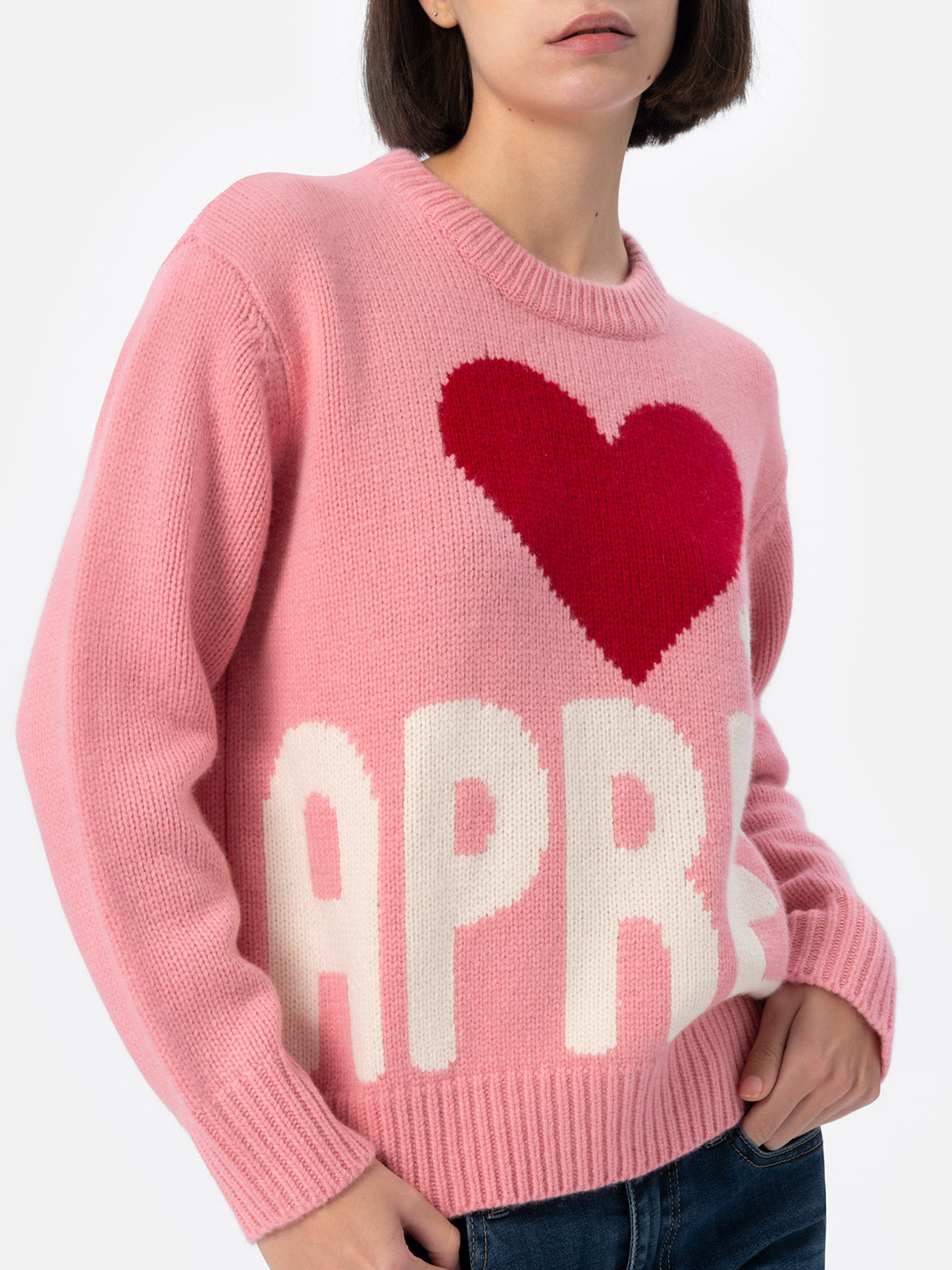 Maglione rosa fair isle da donna Kyla con jacquard Apres Ski
