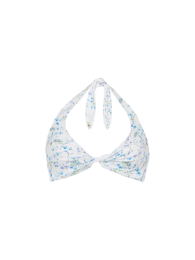 Leda triangle bralette top with flower print - MC2 Saint Barth