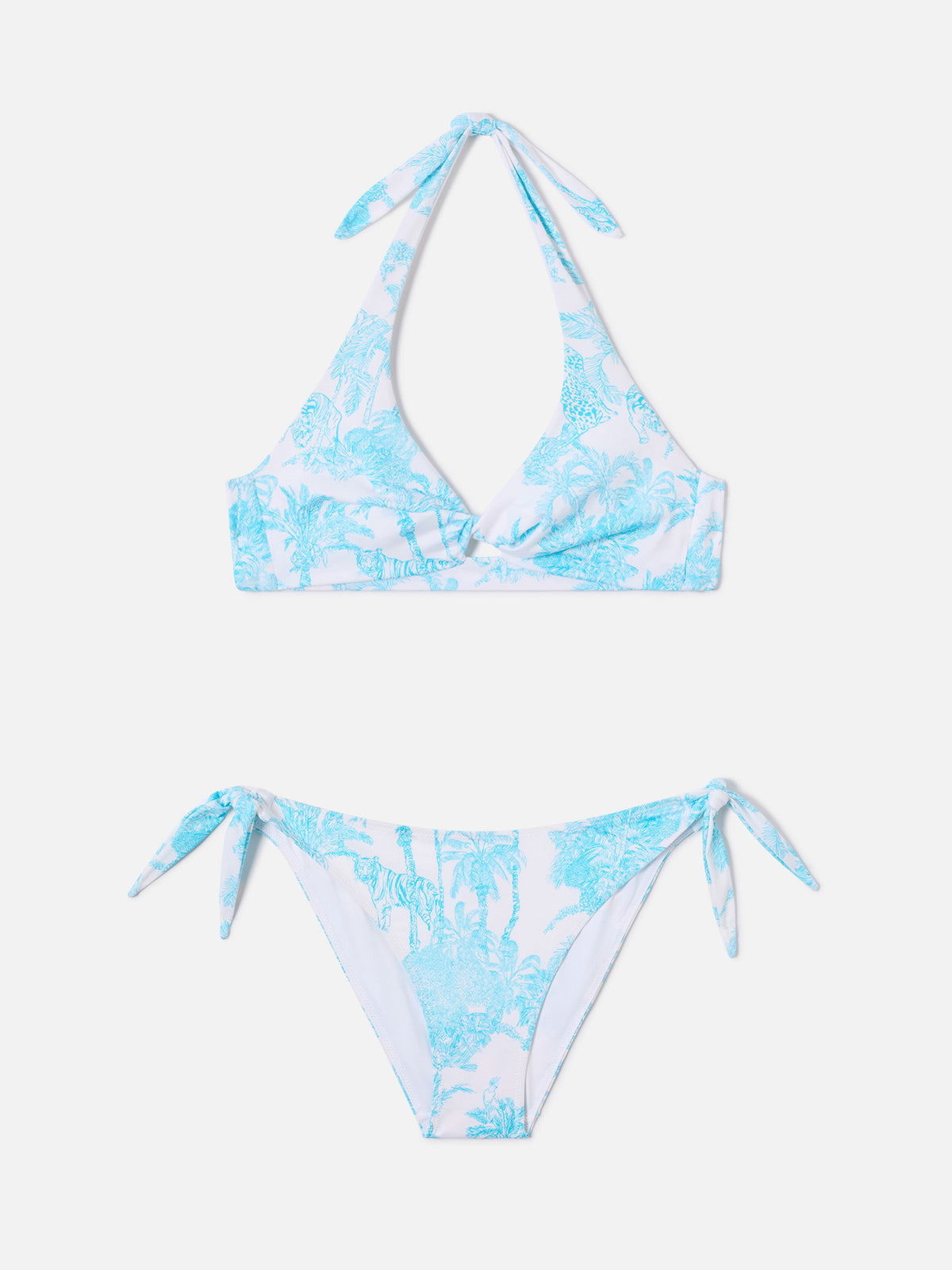 Bikini Leda Yali light blue toile de jouy