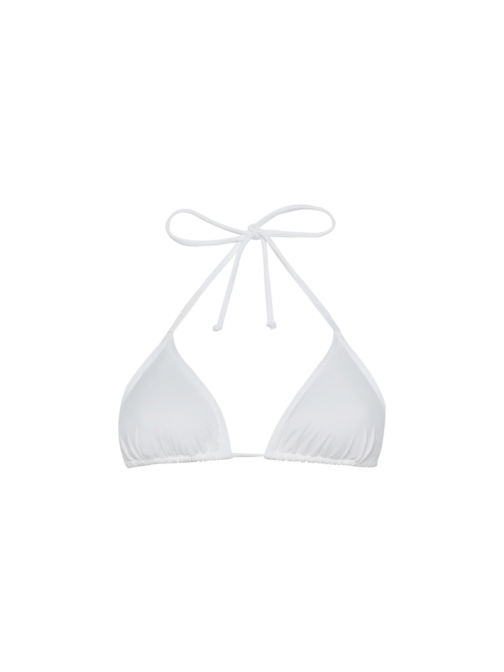 Leah white triangle top swimsuit