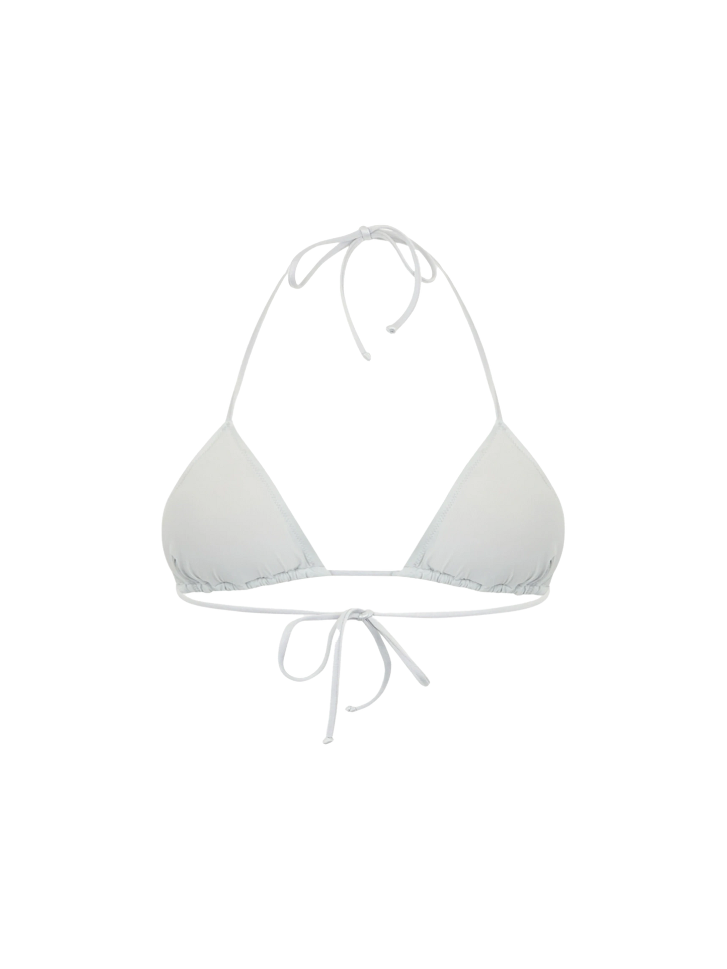 Top triangolo paillettes argento donna Leah