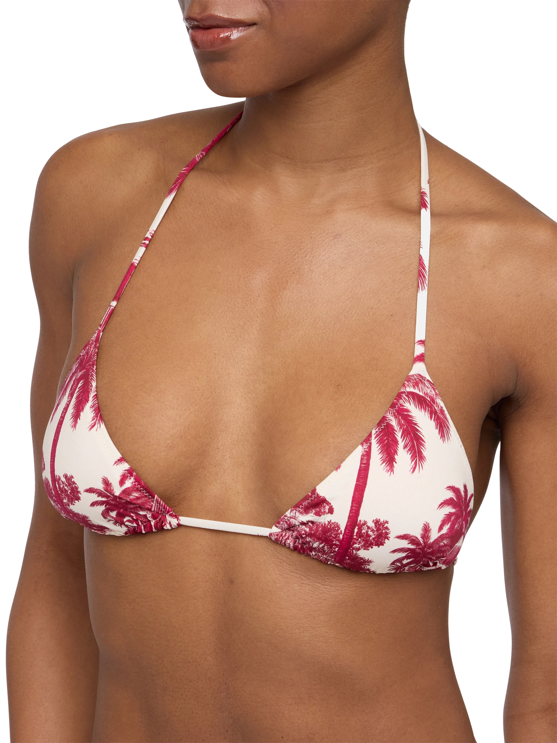 Classic triangle bikini Leah Virgo with toile de jouy print | AI BY RICKDICK SPECIAL EDITION - MC2 Saint Barth