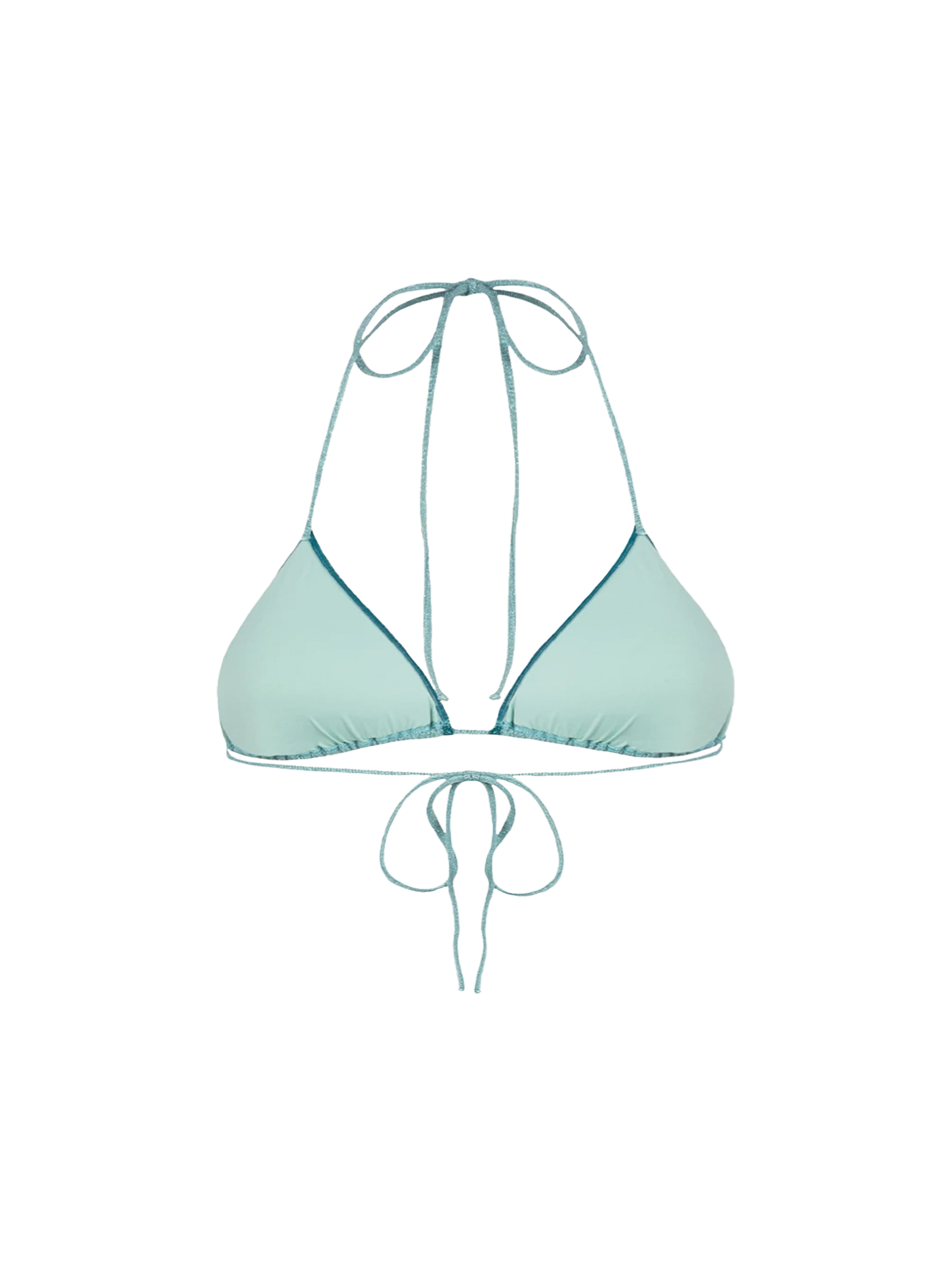 Woman water green lurex triangle top swimsuit Leah - MC2 Saint Barth