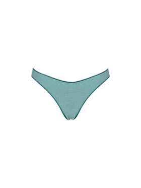 Woman water green lurex cheeky swim briefs Naomi - MC2 Saint Barth
