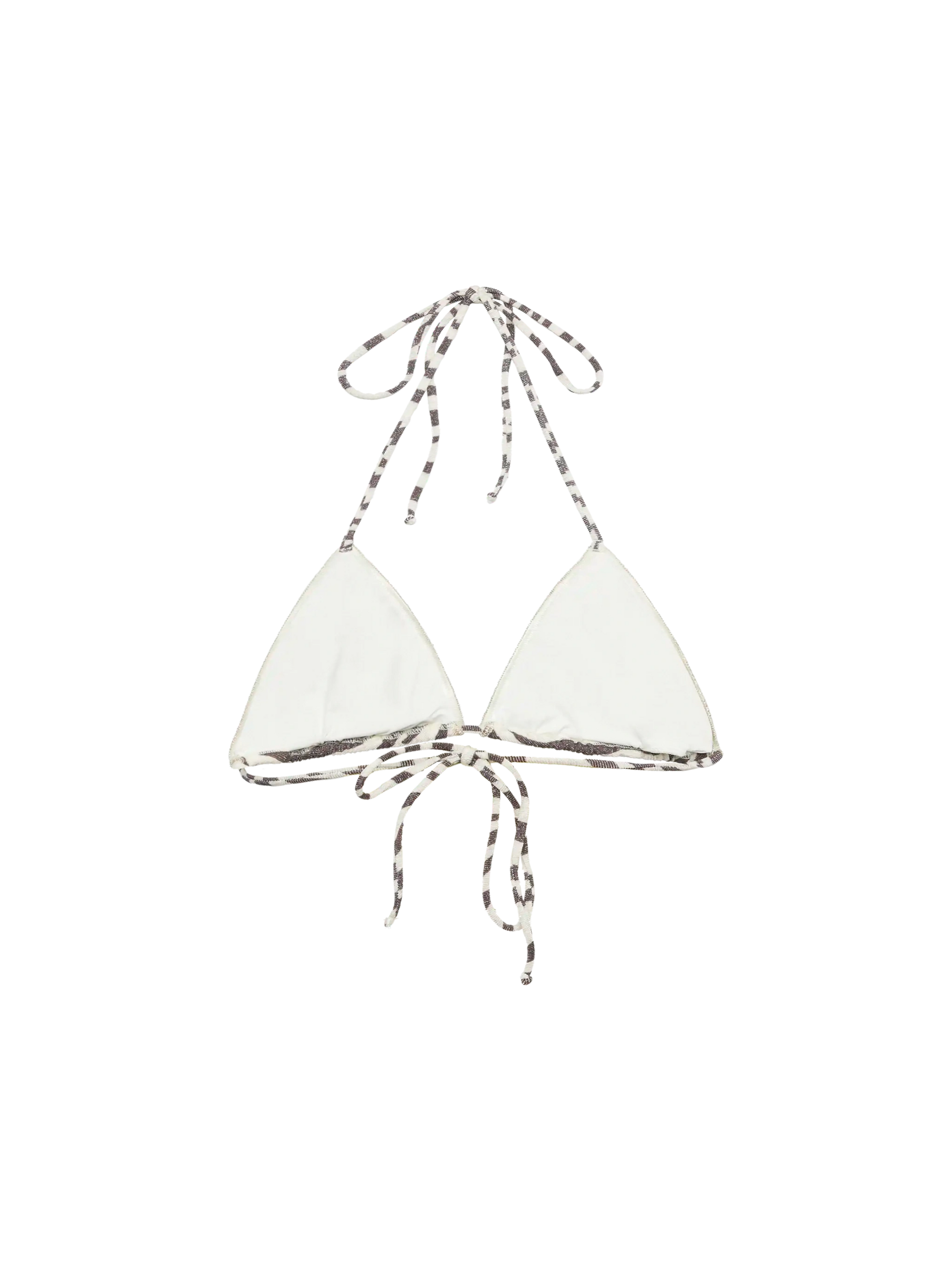 Leah lurex triangle top with zebra print - MC2 Saint Barth