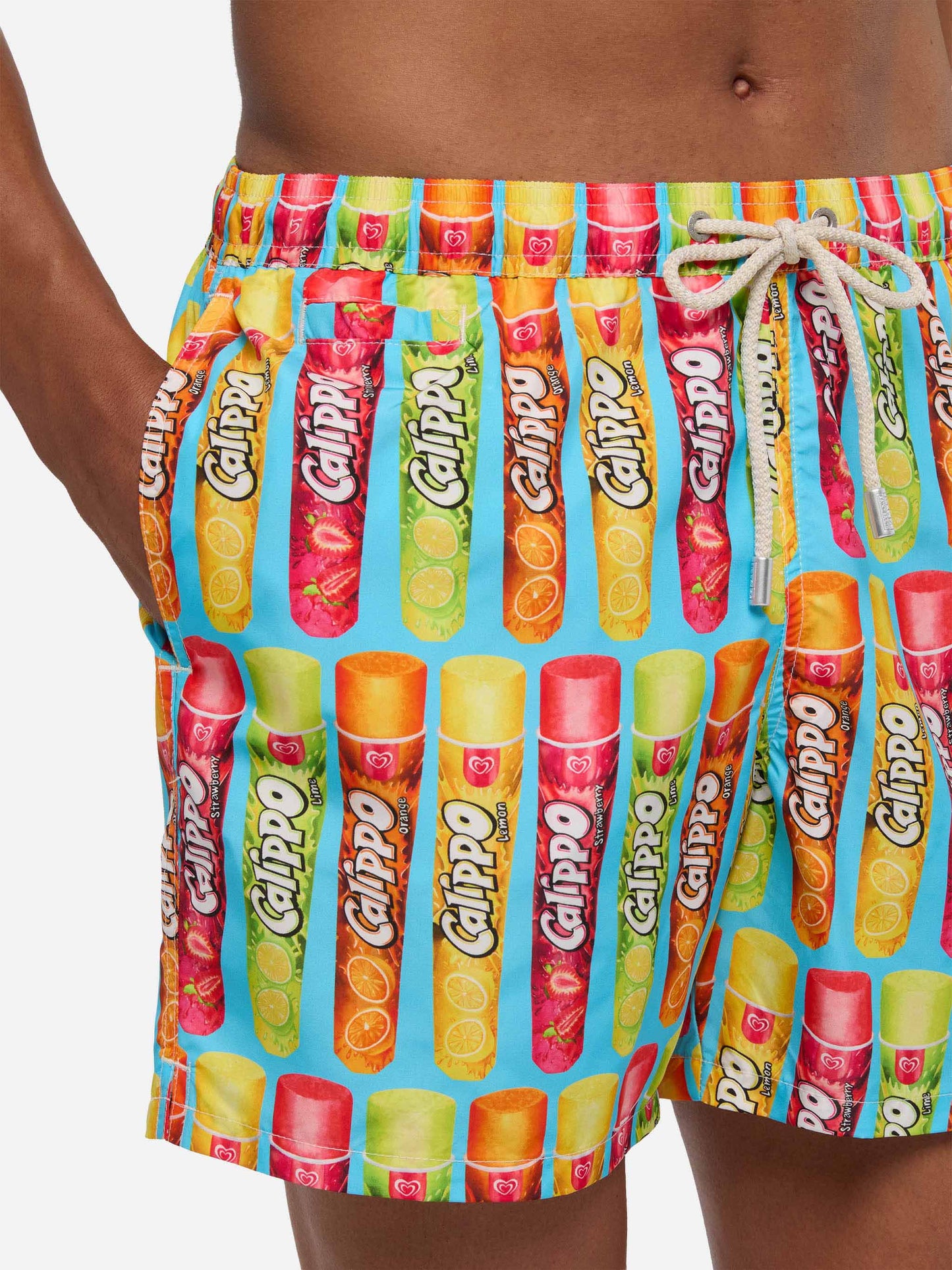 Man swim shorts with Calippo print | Algida® Special Edition