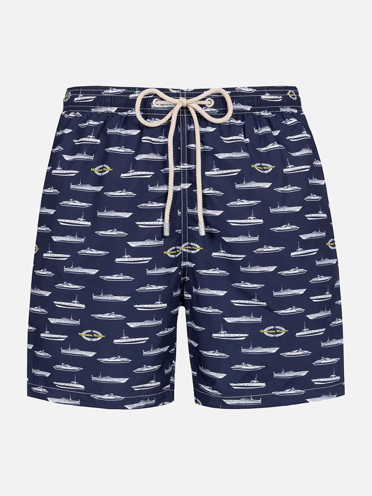 Man light fabric swim shorts with Magnum Marine print | MAGNUM MARINE SPECIAL EDITION