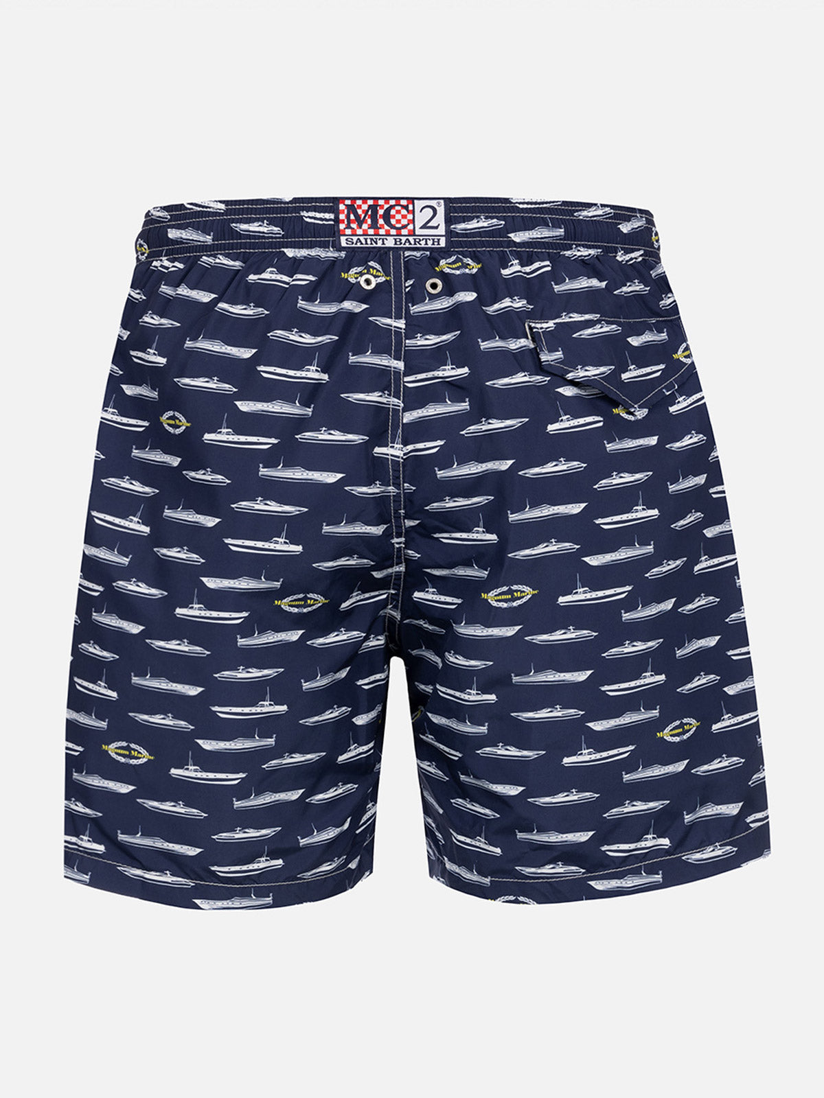 Man light fabric swim shorts with Magnum Marine print | MAGNUM MARINE SPECIAL EDITION