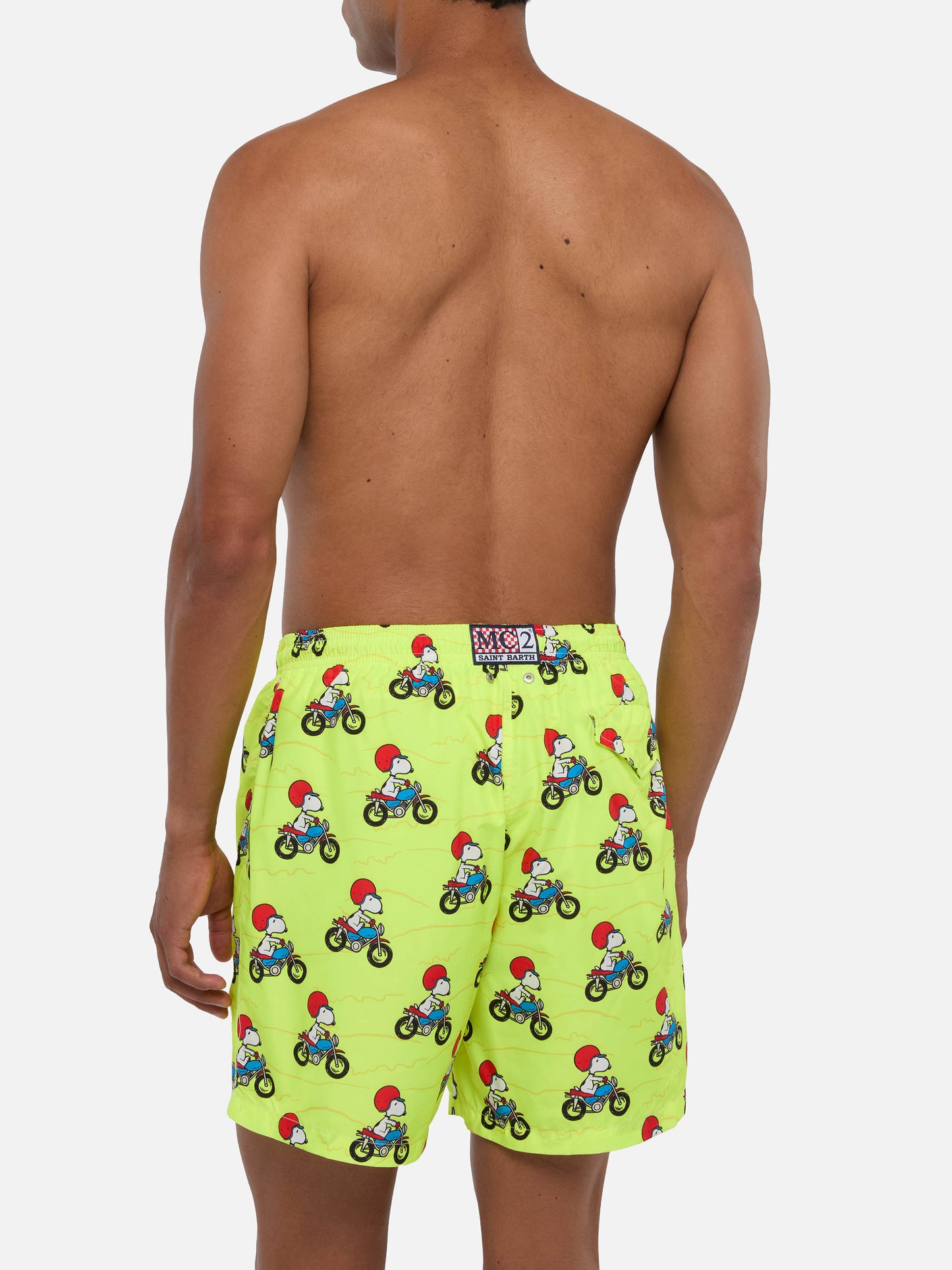 Man light fabric swim shorts with Snoopy print | PEANUTS® SPECIAL EDITION